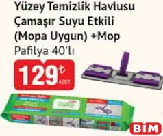 PAFİLYA YÜZEY TEMİZLİK HAVLUSU ÇAMAŞIR SUYU ETKİLİ (MOPA UYGUN)+MOP 40'LI
